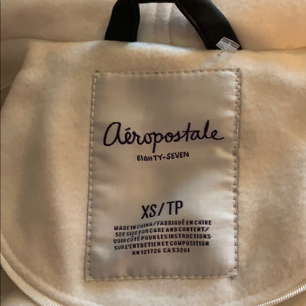 Aeropostale wool faux leather coat - Picture 5 of 6